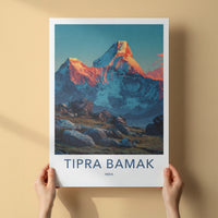 Tipra Bamakh Poster India Orange Peak Mountain Home Art