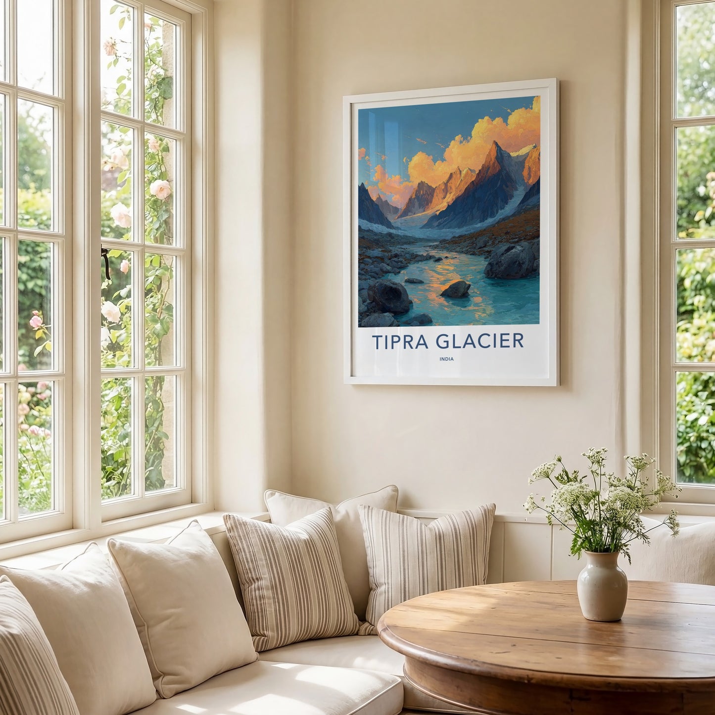 Tipra Glacier Poster - India Arunachal Pradesh Flowing River Art Print Gallery Art