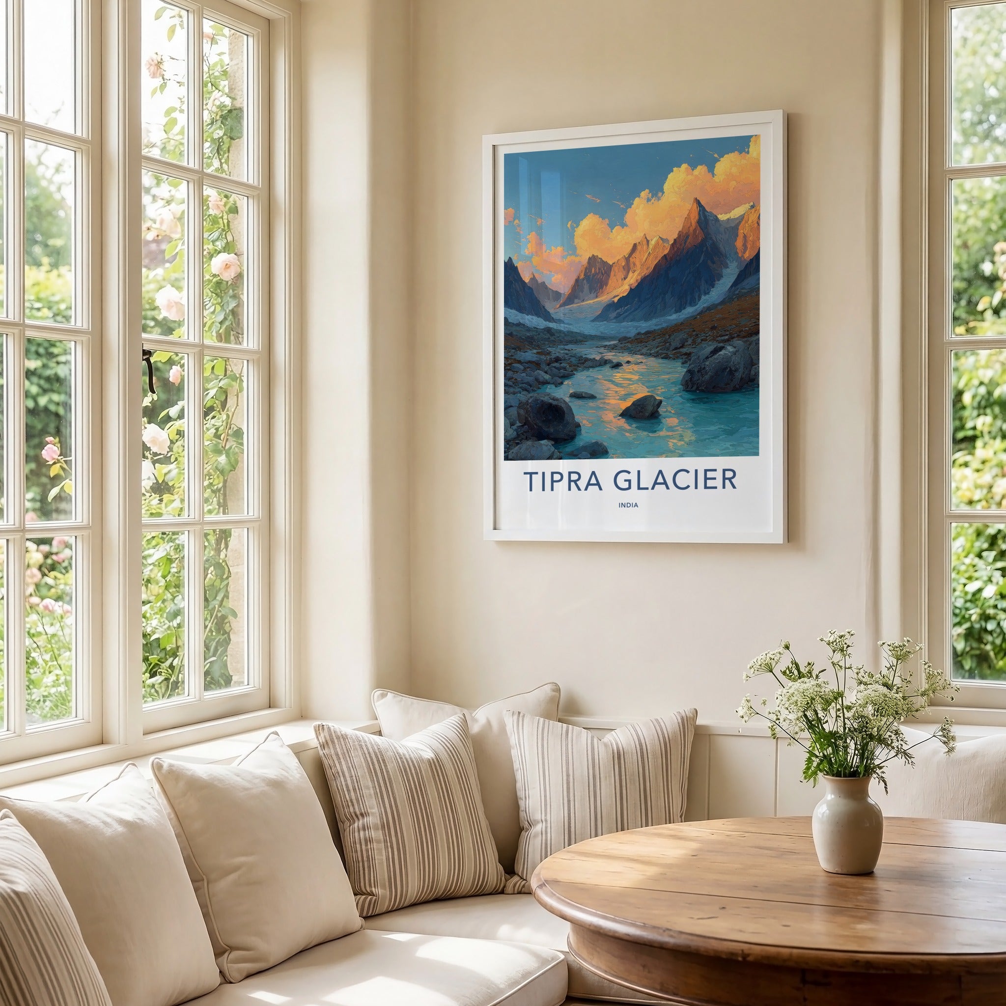 Tipra Glacier Poster - India Arunachal Pradesh Flowing River Art Print Gallery Art