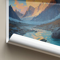 Tipra Glacier Poster - India Arunachal Pradesh Flowing River Art Print Gallery Art