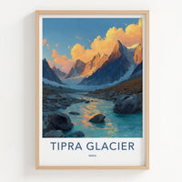 Tipra Glacier Poster - India Arunachal Pradesh Flowing River Art Print Gallery Art