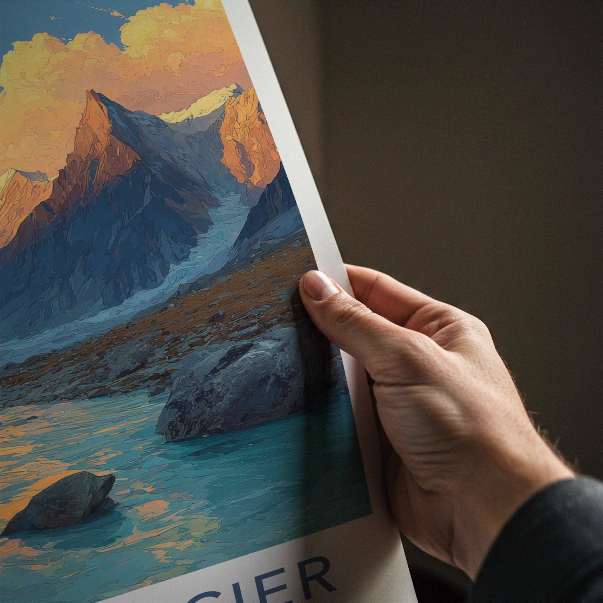 Tipra Glacier Poster - India Arunachal Pradesh Flowing River Art Print Gallery Art