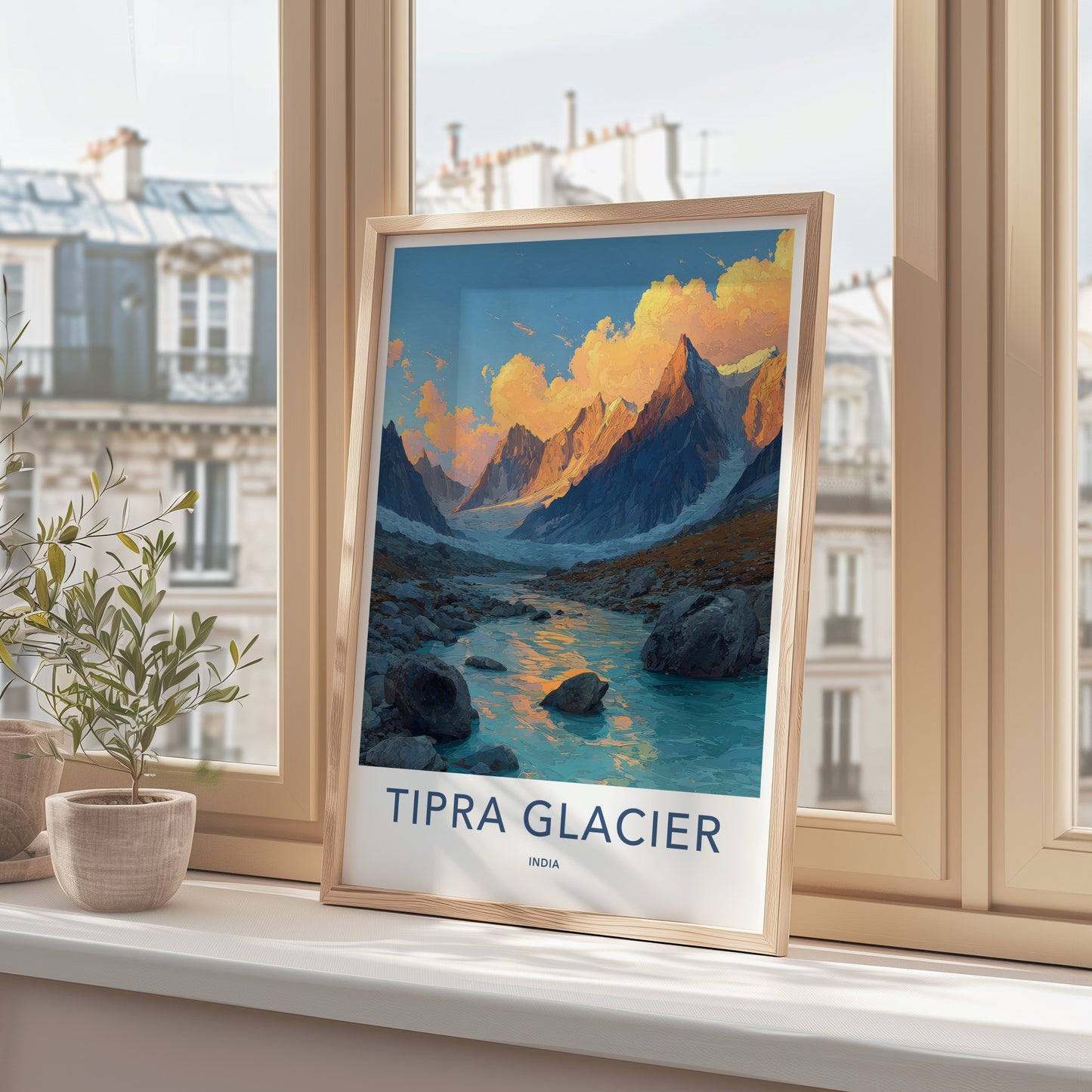 Tipra Glacier Poster - India Arunachal Pradesh Flowing River Art Print Gallery Art