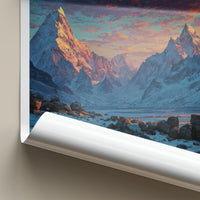 Tipra Glacier Poster - India Wall Art - Uttarakhand Peak Glow Sky Gift
