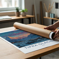 Tipra Glacier Poster - India Wall Art - Uttarakhand Peak Glow Sky Gift