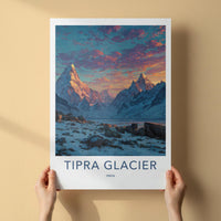 Tipra Glacier Poster - India Wall Art - Uttarakhand Peak Glow Sky Gift