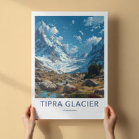 Tipra Glacier Poster - India Wall Art - Uttarakhand Snowy Peak Valley Gift