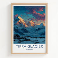 Tipra Glacier Poster - India Wall Art - Uttarakhand Snowy Peaks Home Art