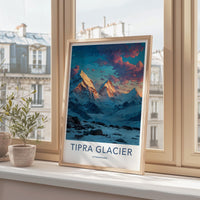 Tipra Glacier Poster - India Wall Art - Uttarakhand Snowy Peaks Home Art