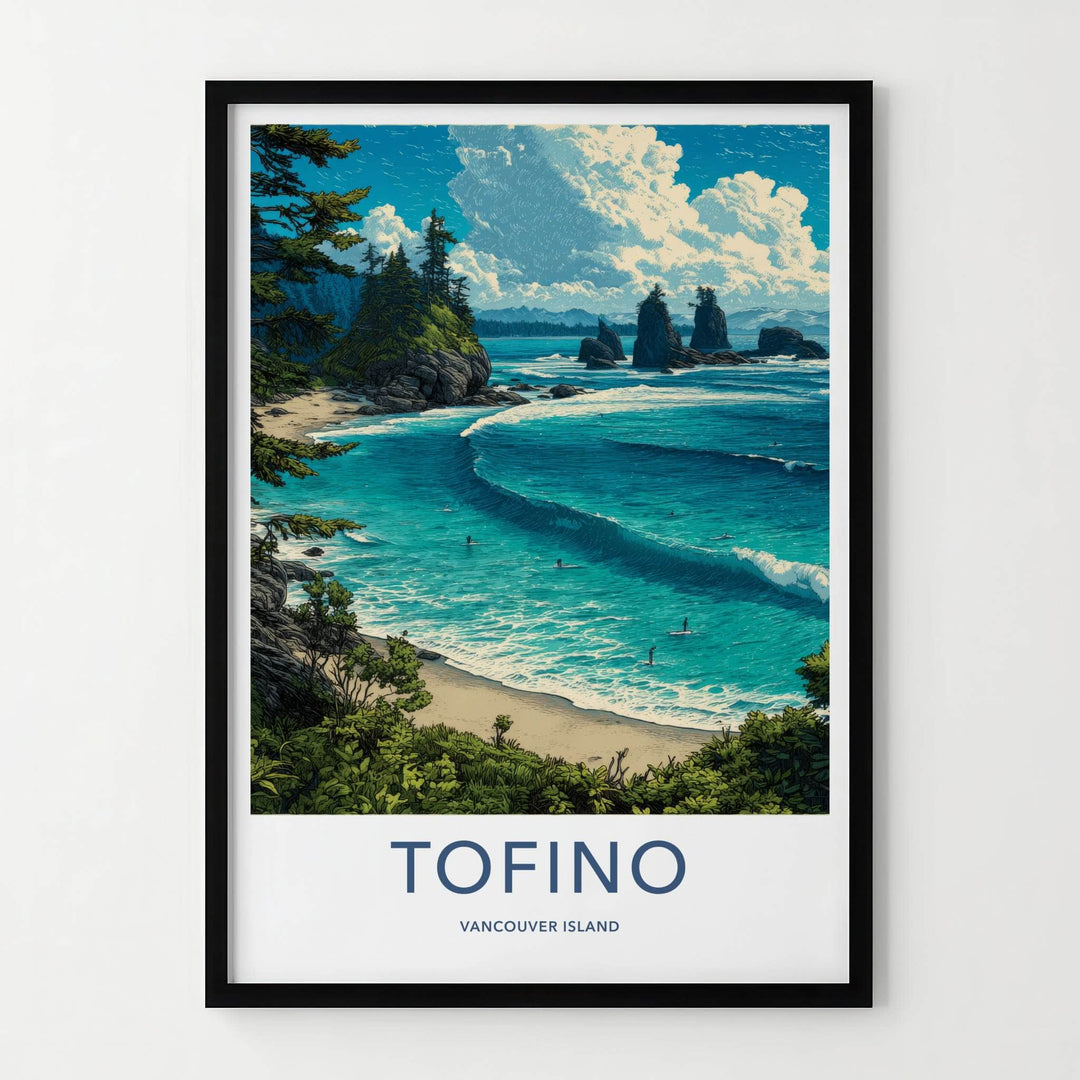 Tofino Poster - Canada Travel Print - Ocean Surfers Home Decor