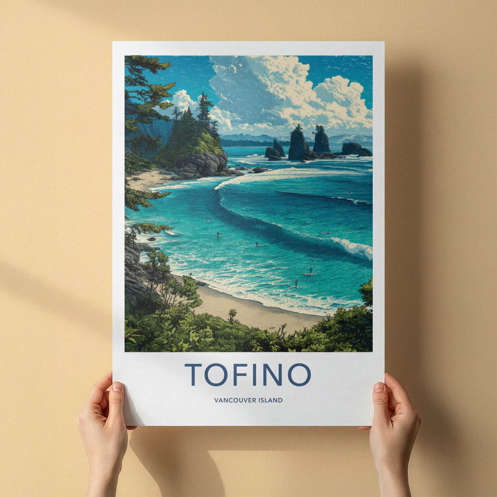Tofino Poster - Canada Travel Print - Ocean Surfers Home Decor