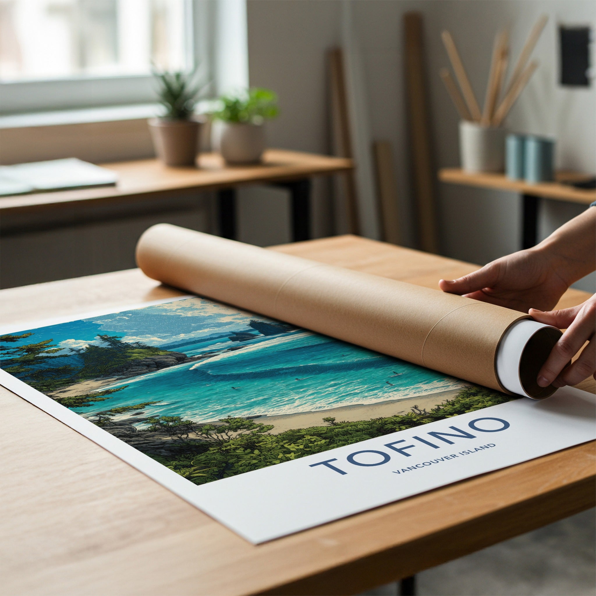 Tofino Poster - Canada Travel Print - Ocean Surfers Home Decor