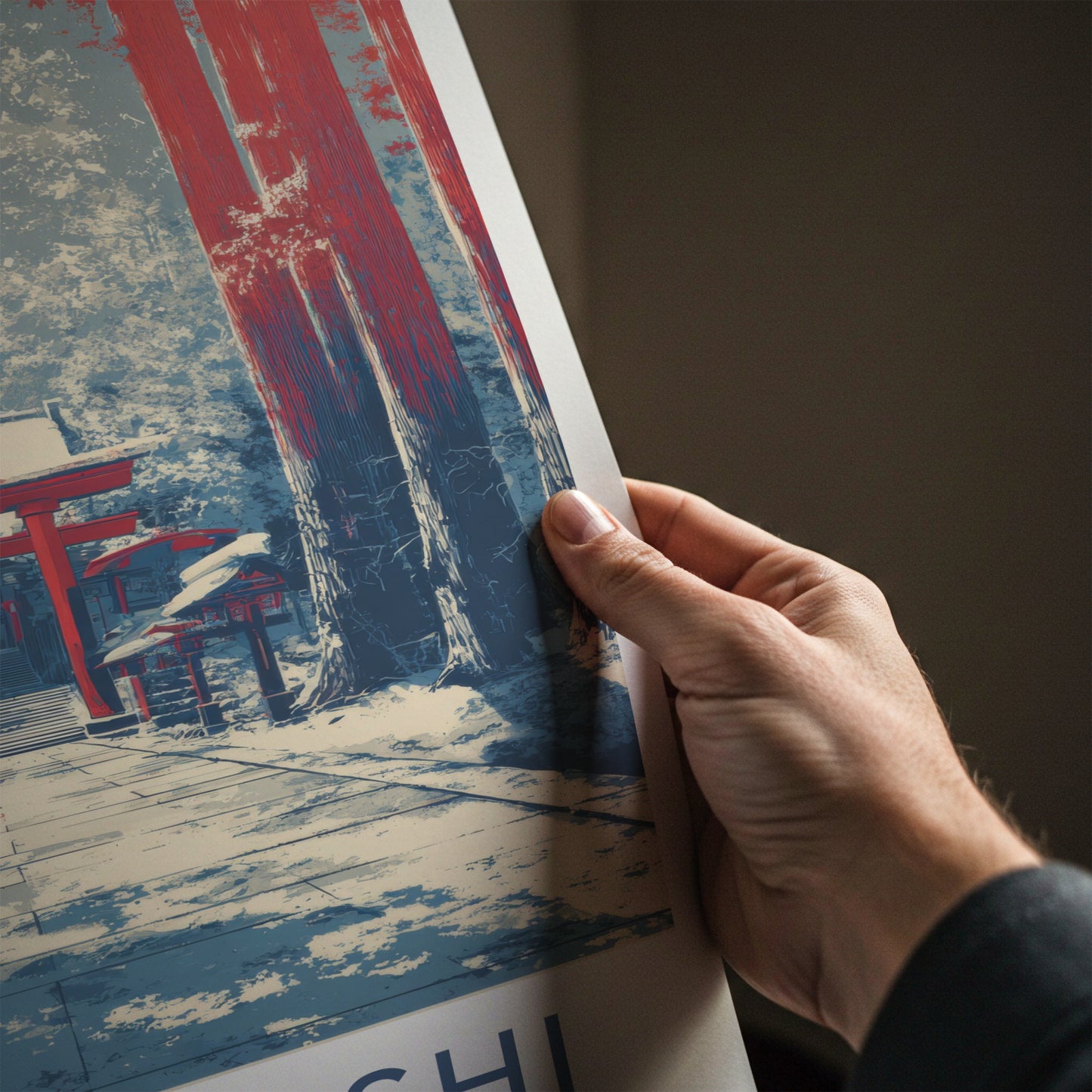 Togakushi Poster Japan Snowy Torii Gate Art Print Home Decor