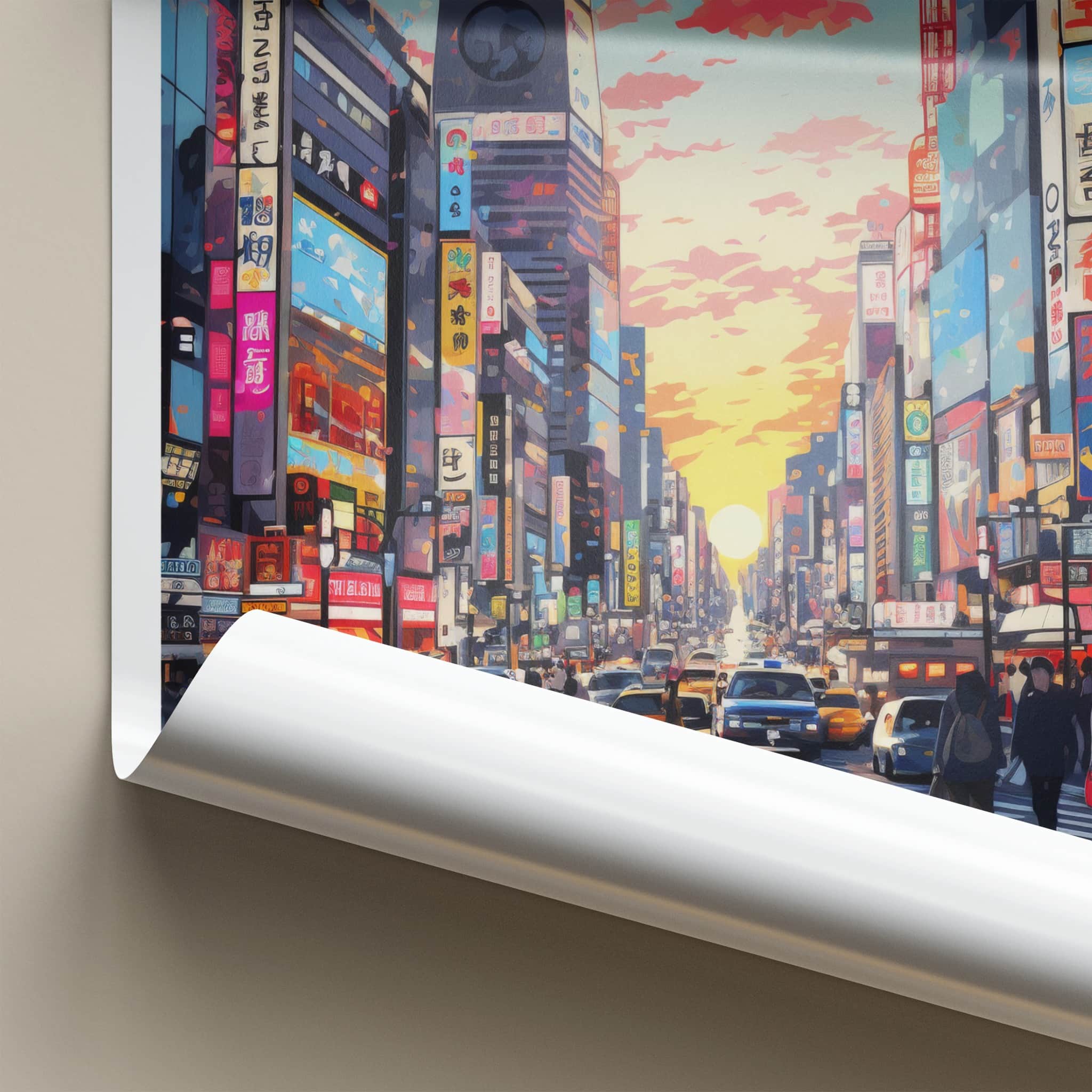 Tokyo Poster - Japan Framed Print - Vibrant City Sunset Framed Decor