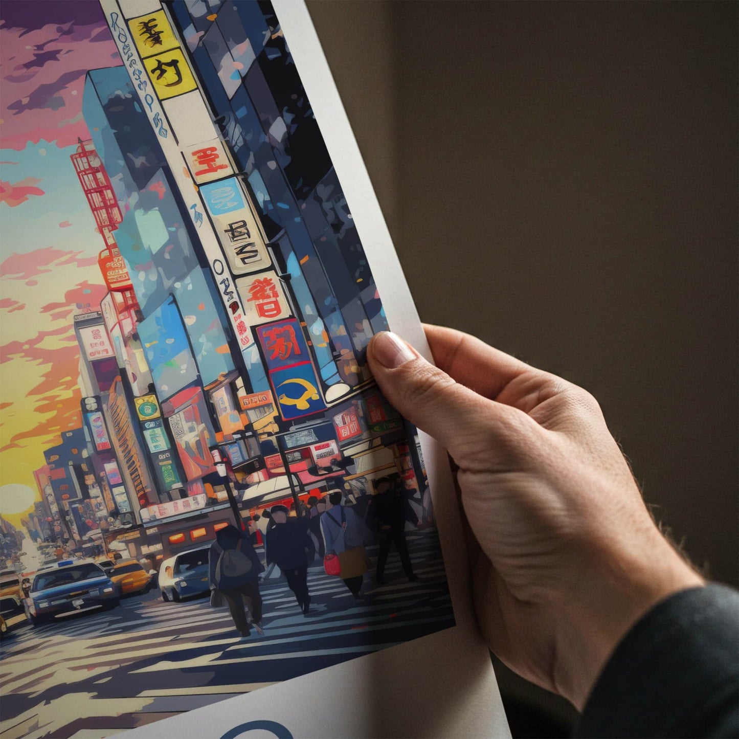 Tokyo Poster - Japan Framed Print - Vibrant City Sunset Framed Decor