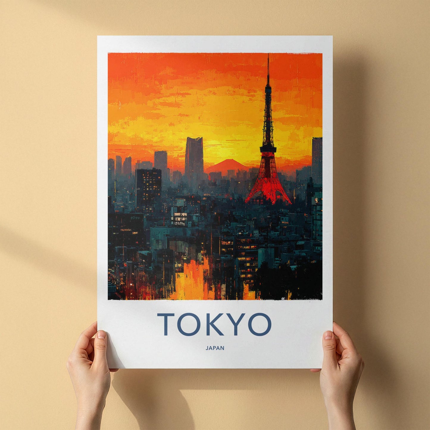 Tokyo Poster - Japan Travel Art - Vibrant City Skyline Home Decor