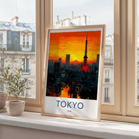 Tokyo Poster - Japan Travel Art - Vibrant City Skyline Home Decor