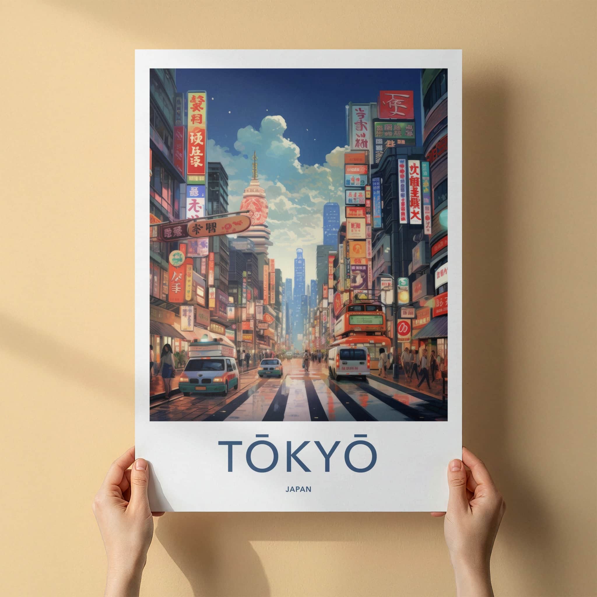 Tokyo Poster - Japan Wall Art - Vibrant City Street Home Decor