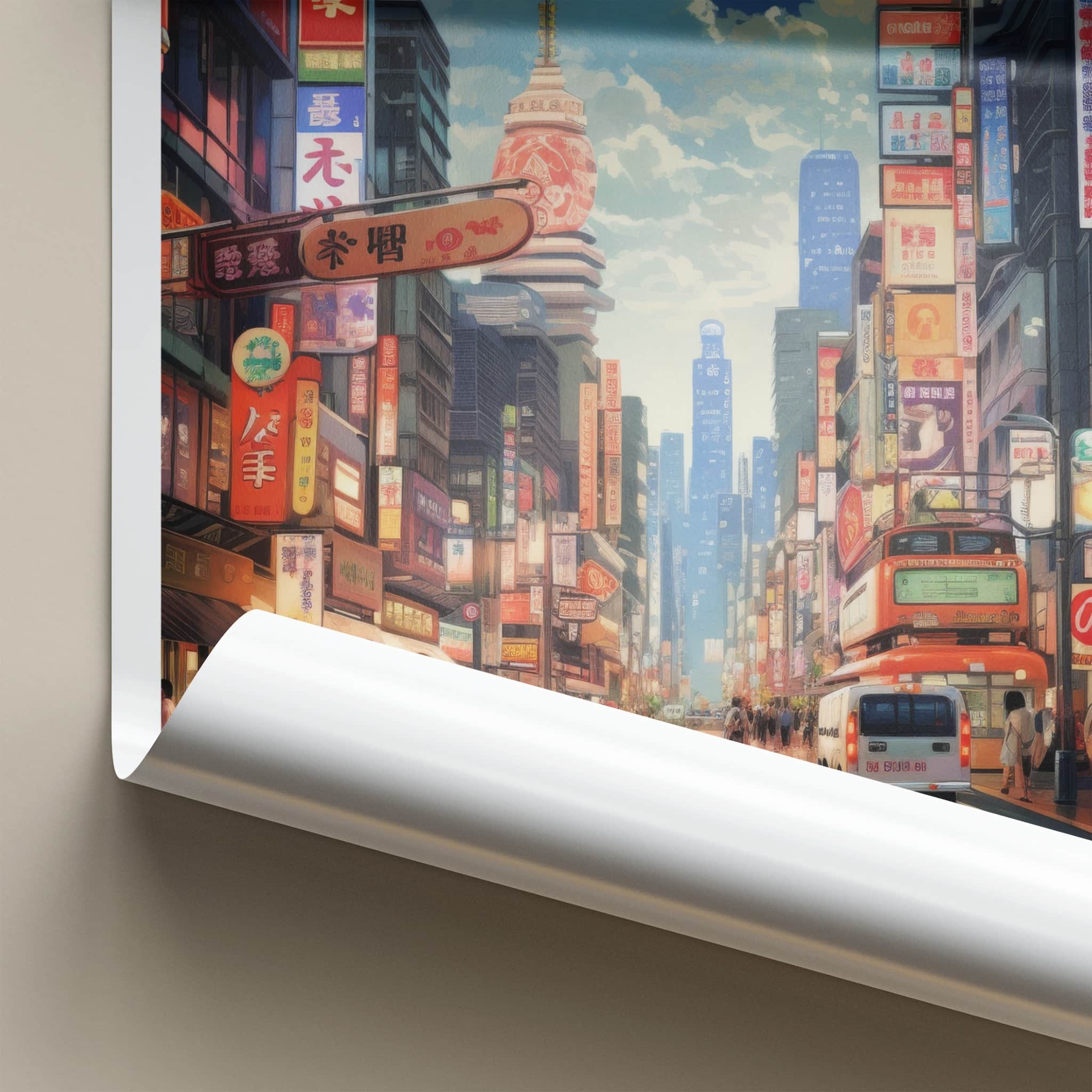 Tokyo Poster - Japan Wall Art - Vibrant City Street Home Decor