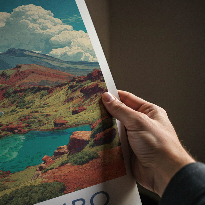 Tongariro Poster - New Zealand Mountain Lakes Gallery Art