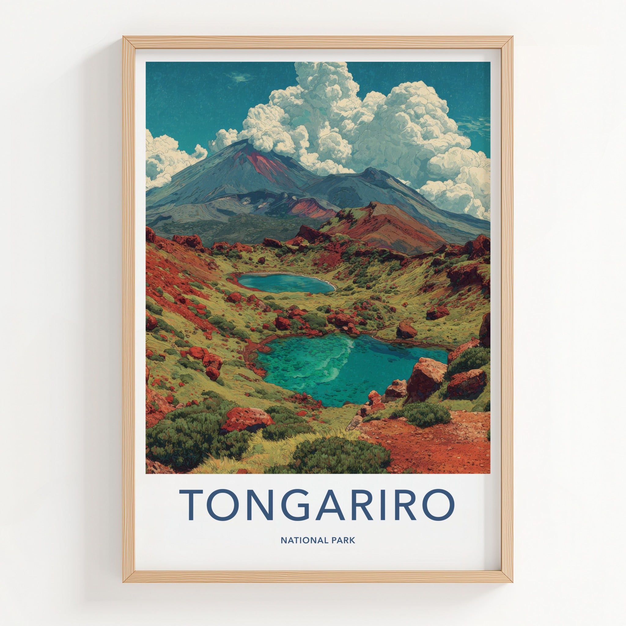 Tongariro Poster - New Zealand Mountain Lakes Gallery Art