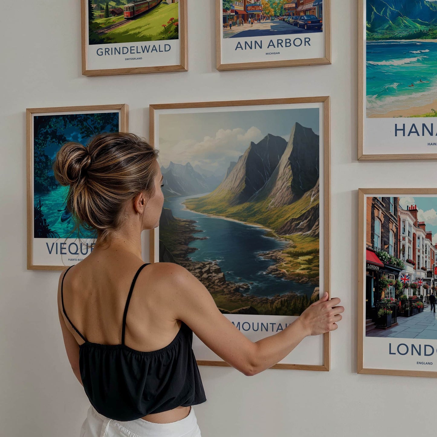 Torngat Mountains Poster - Canada Travel Art - Serene Fjord Mountains Home Decor