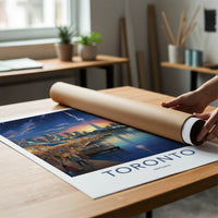 Toronto Poster - Canada Travel Art - Vibrant Waterfront Sunset Home Decor