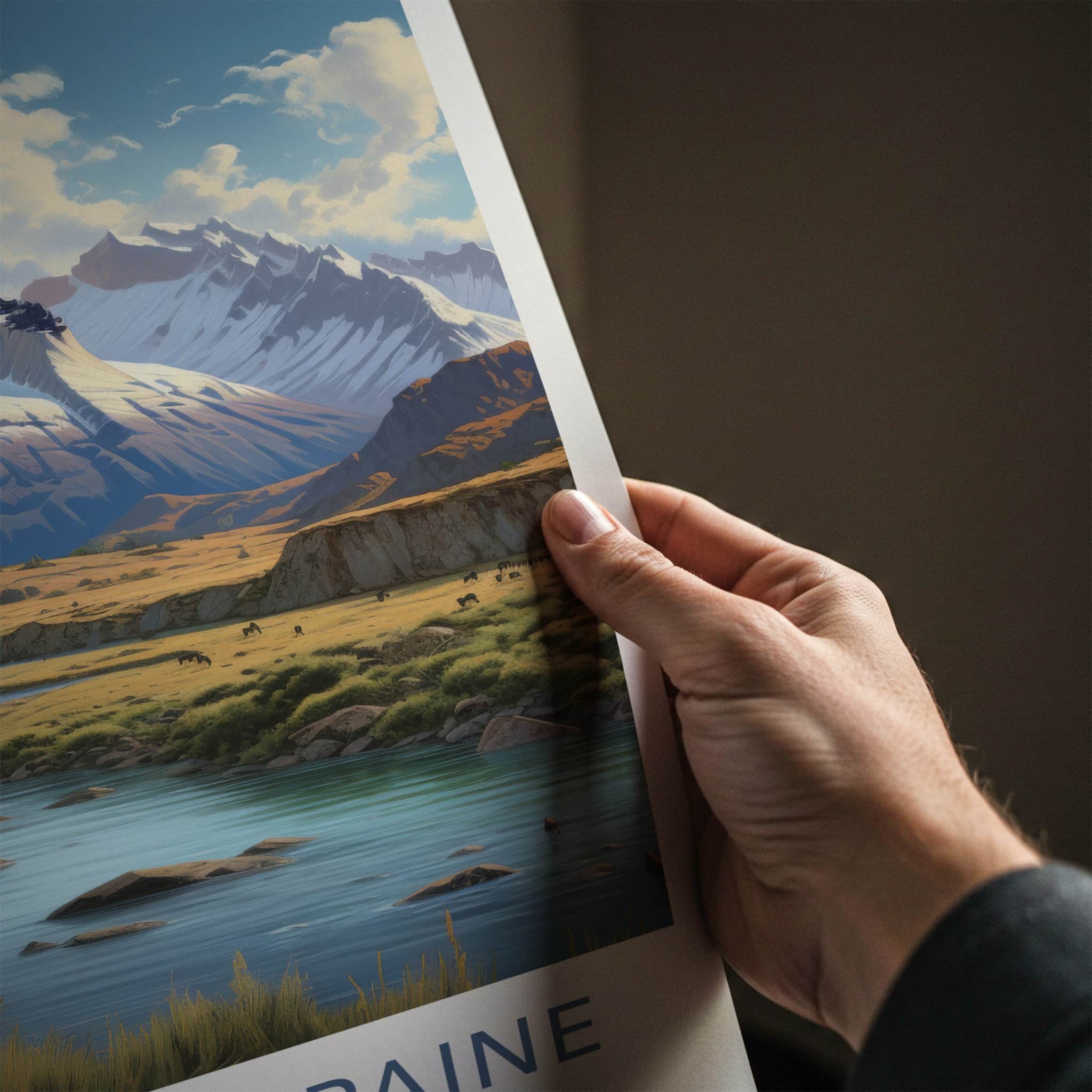 Torres Del Paine Poster - Chile Travel Art - Majestic Mountain River Home Decor
