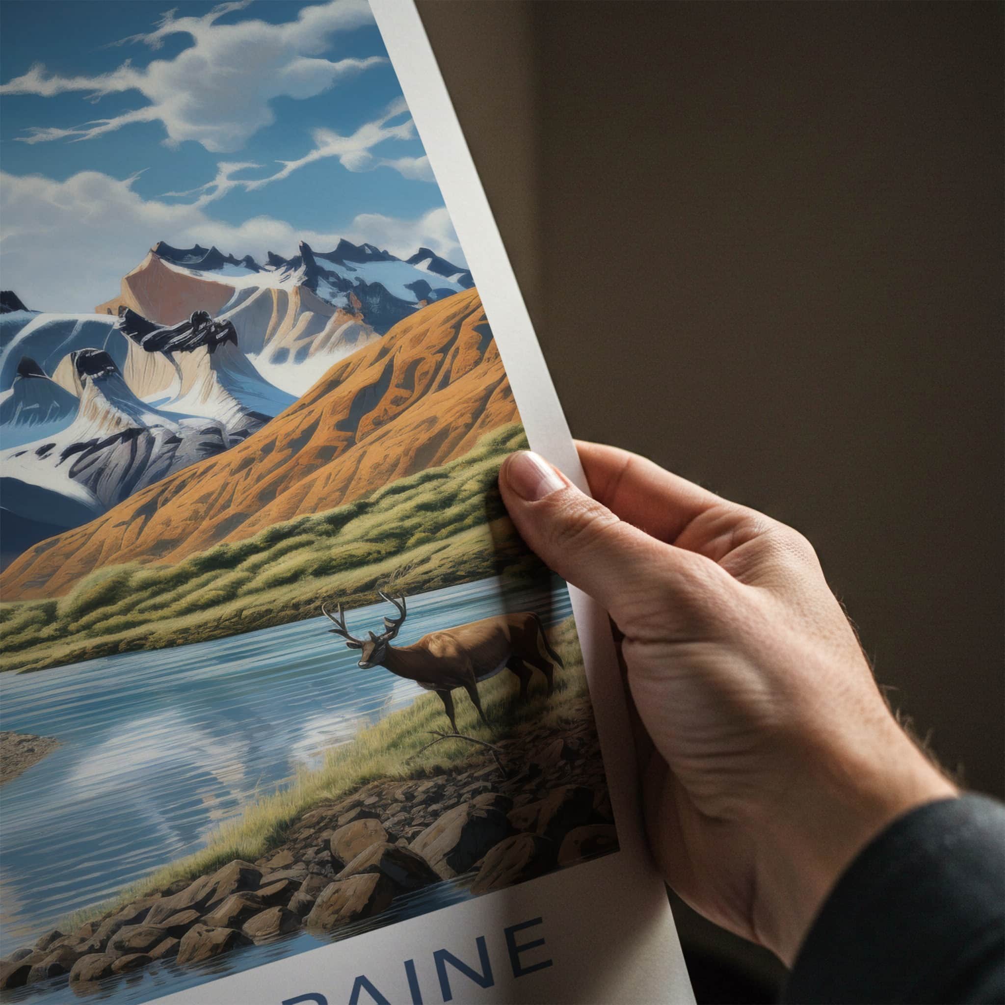 Torres Del Paine Poster - Chile Travel Art - Majestic Mountains River Home Decor