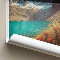 Torres Del Paine Poster - Chile Travel Print - Snowy Peaks Lake Gallery Art