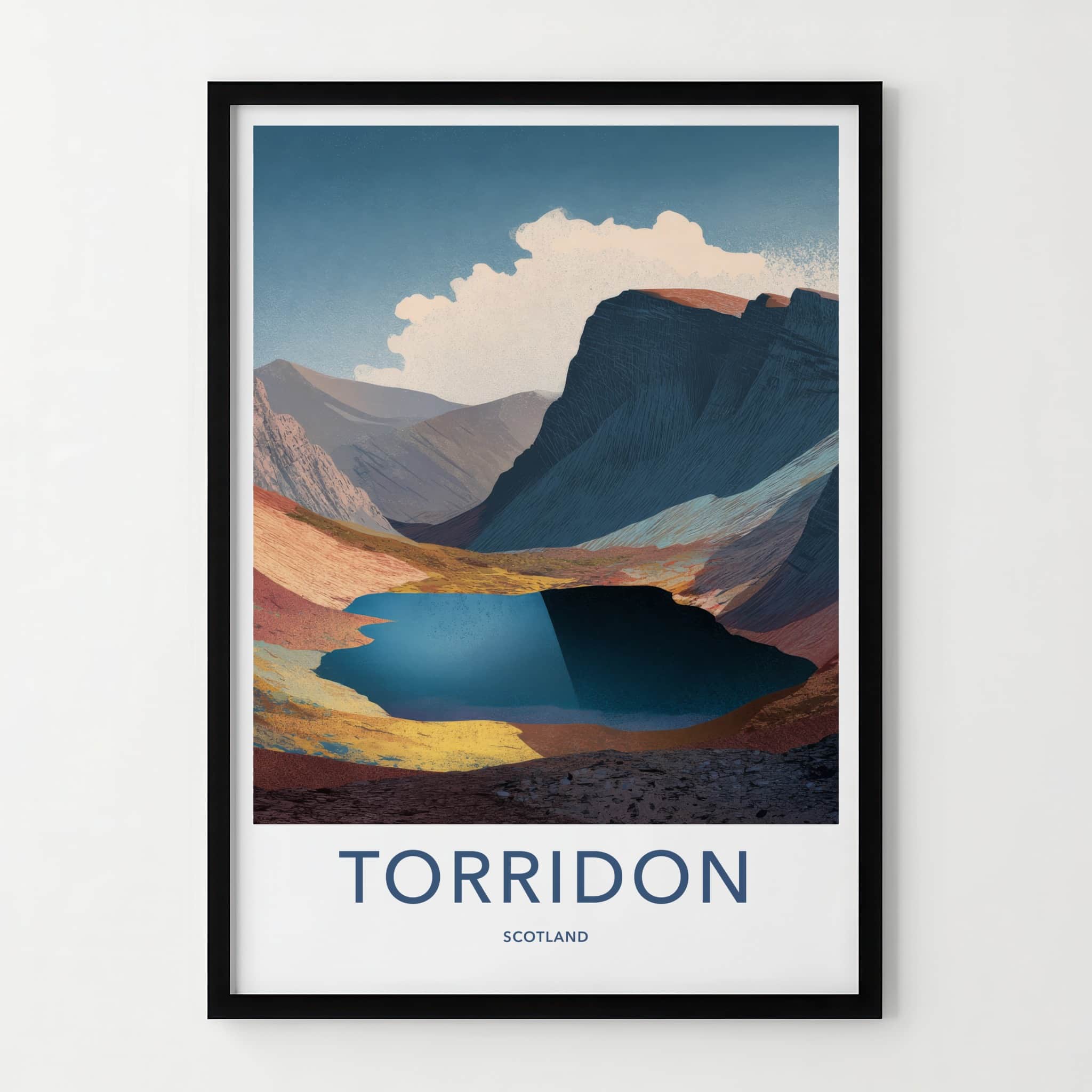 Torridon Poster - Scotland Wall Art - Mountain Lake View Home Decor