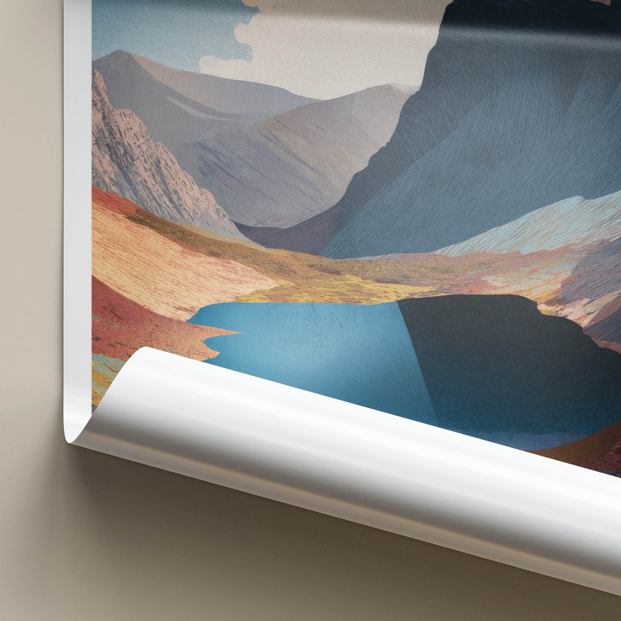 Torridon Poster - Scotland Wall Art - Mountain Lake View Home Decor
