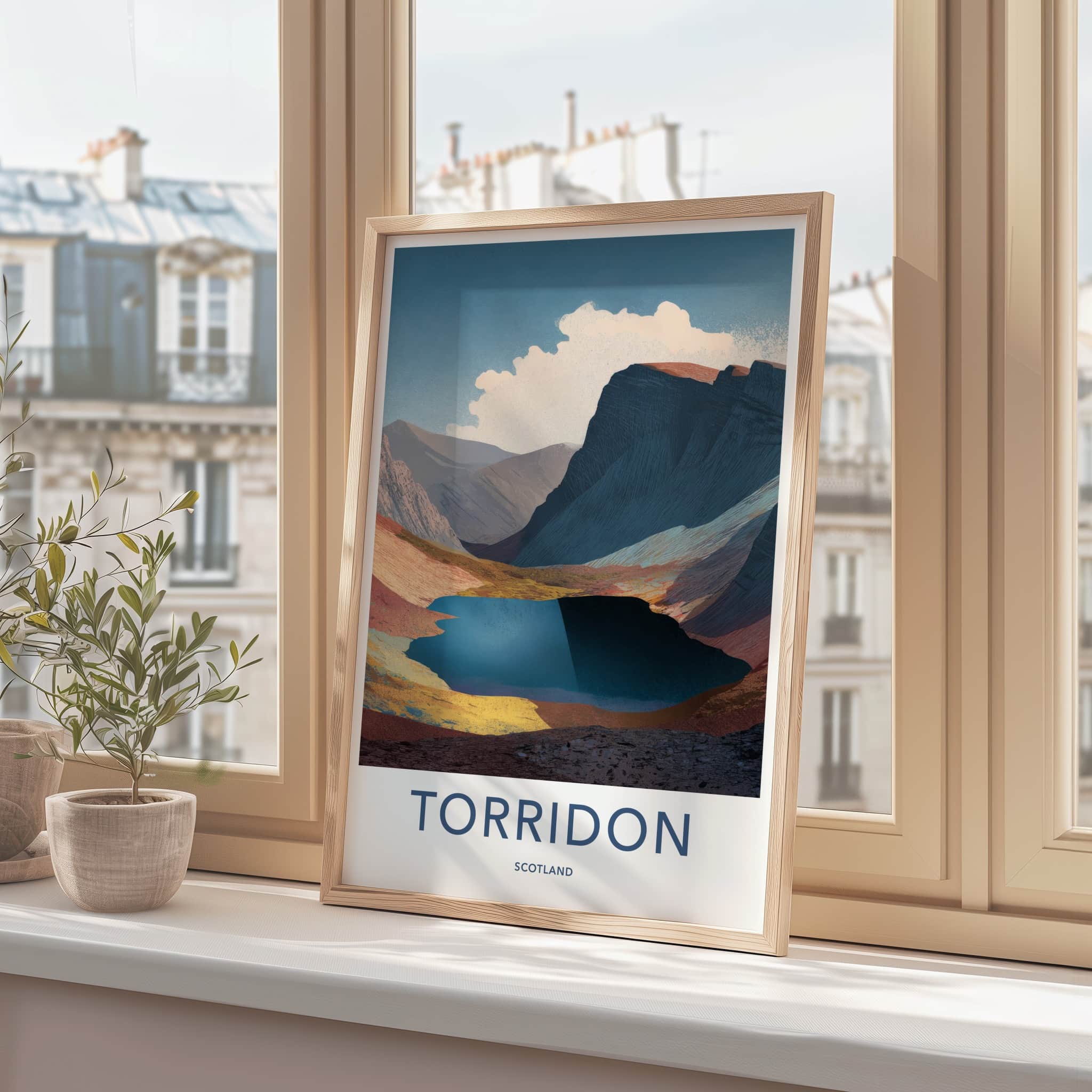 Torridon Poster - Scotland Wall Art - Mountain Lake View Home Decor