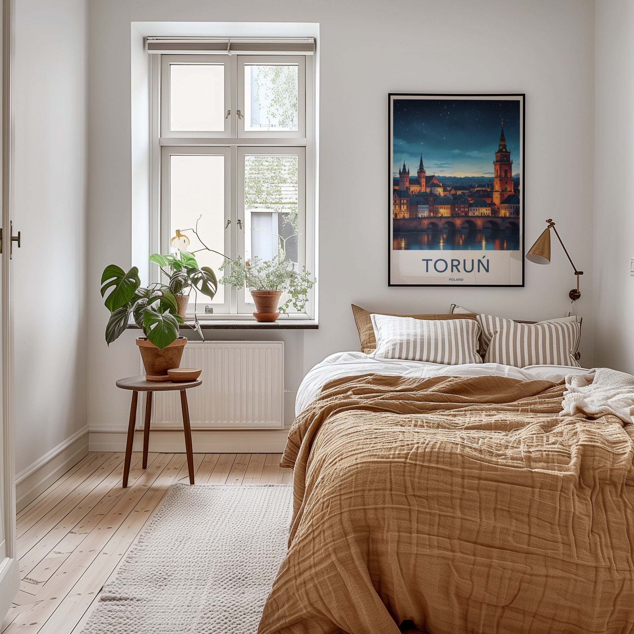 Torun Poster - Poland Art Print - Illuminated Old City Home Decor
