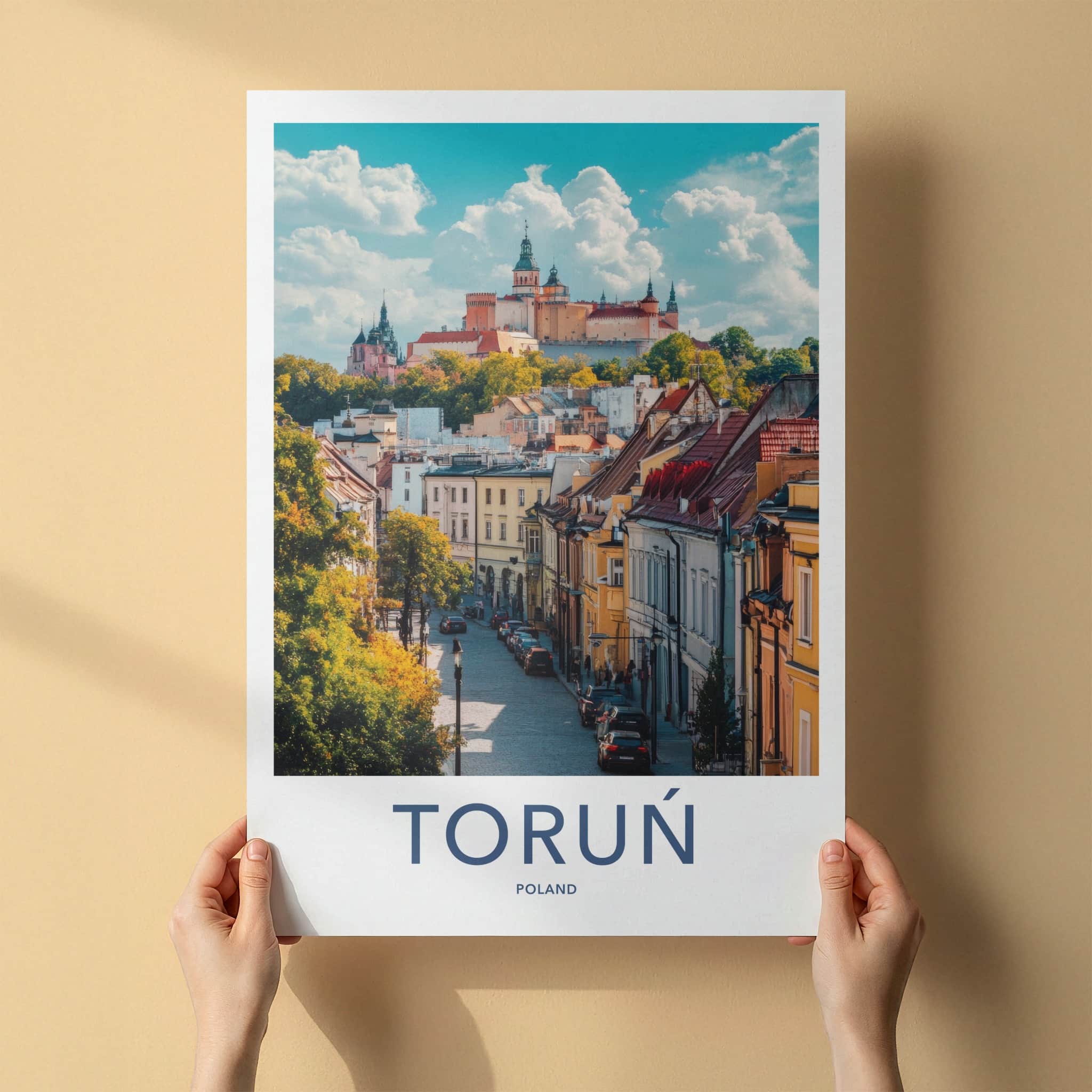 Torun Poster - Poland Travel Art - Historic Castle Town Wall Decor