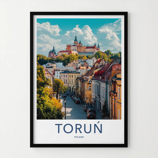 Torun Poster - Poland Travel Art - Historic Castle Town Wall Decor
