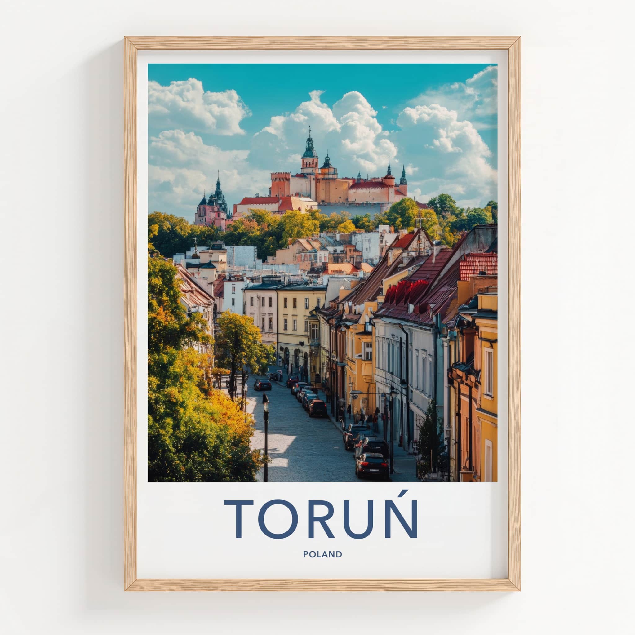 Torun Poster - Poland Travel Art - Historic Castle Town Wall Decor