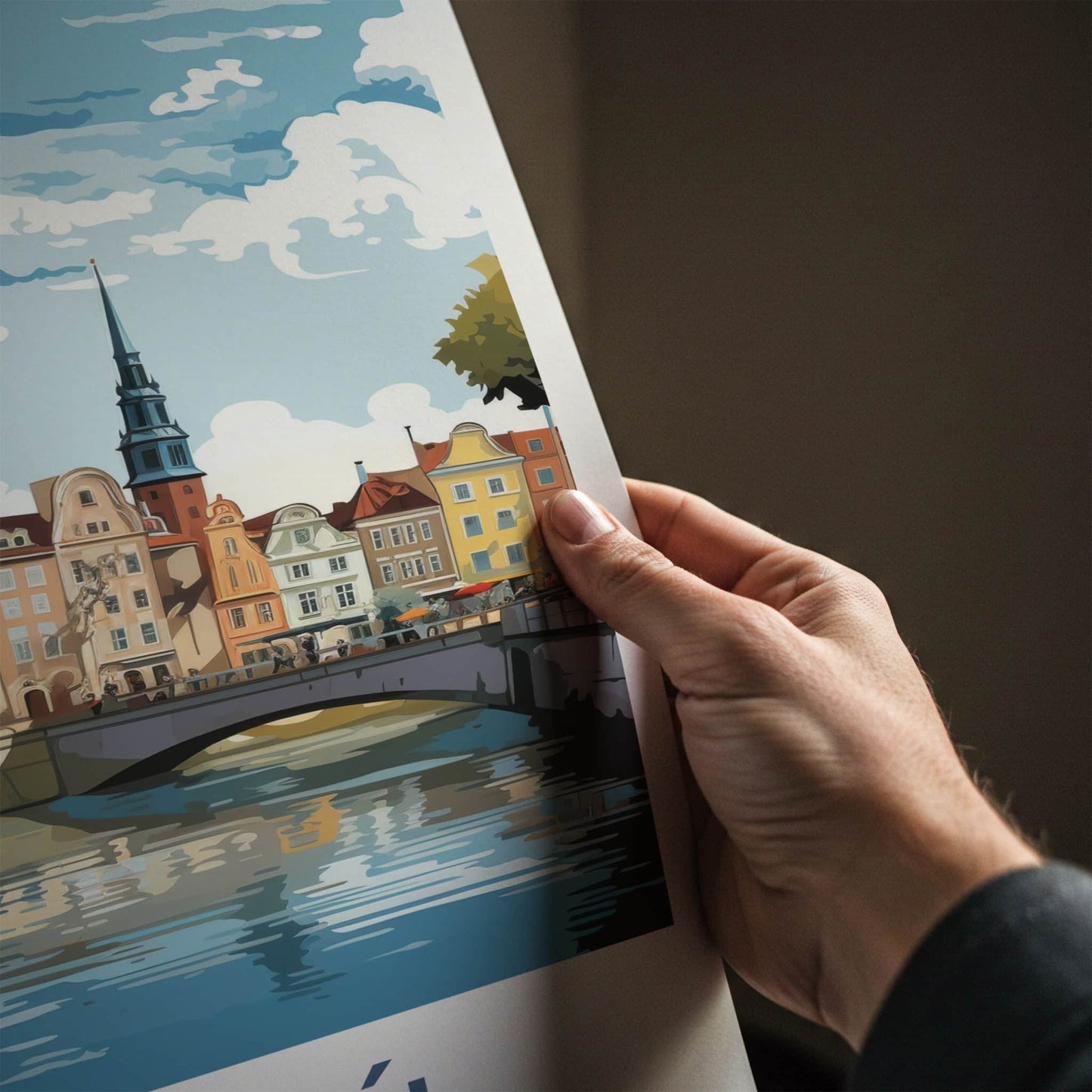 Torun Poster - Poland Travel Art - Historic Riverfront Town Home Decor