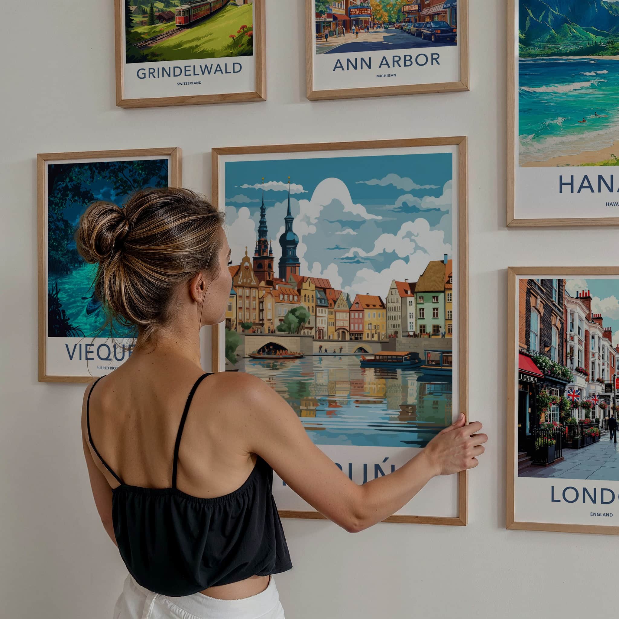 Torun Poster - Poland Travel Art - Historic Town Waterfront Home Decor