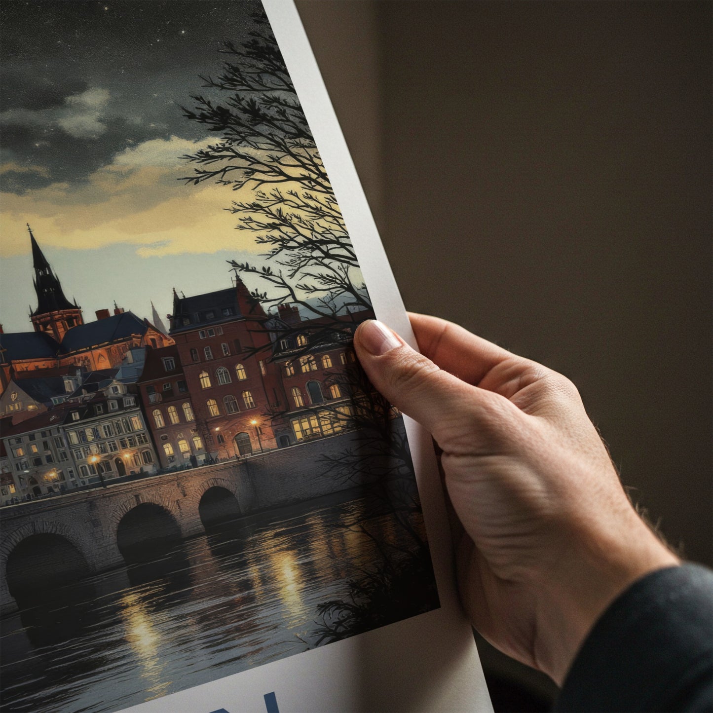 Torun Poster - Poland Travel Art - Starry Night Cityscape Wall Decor