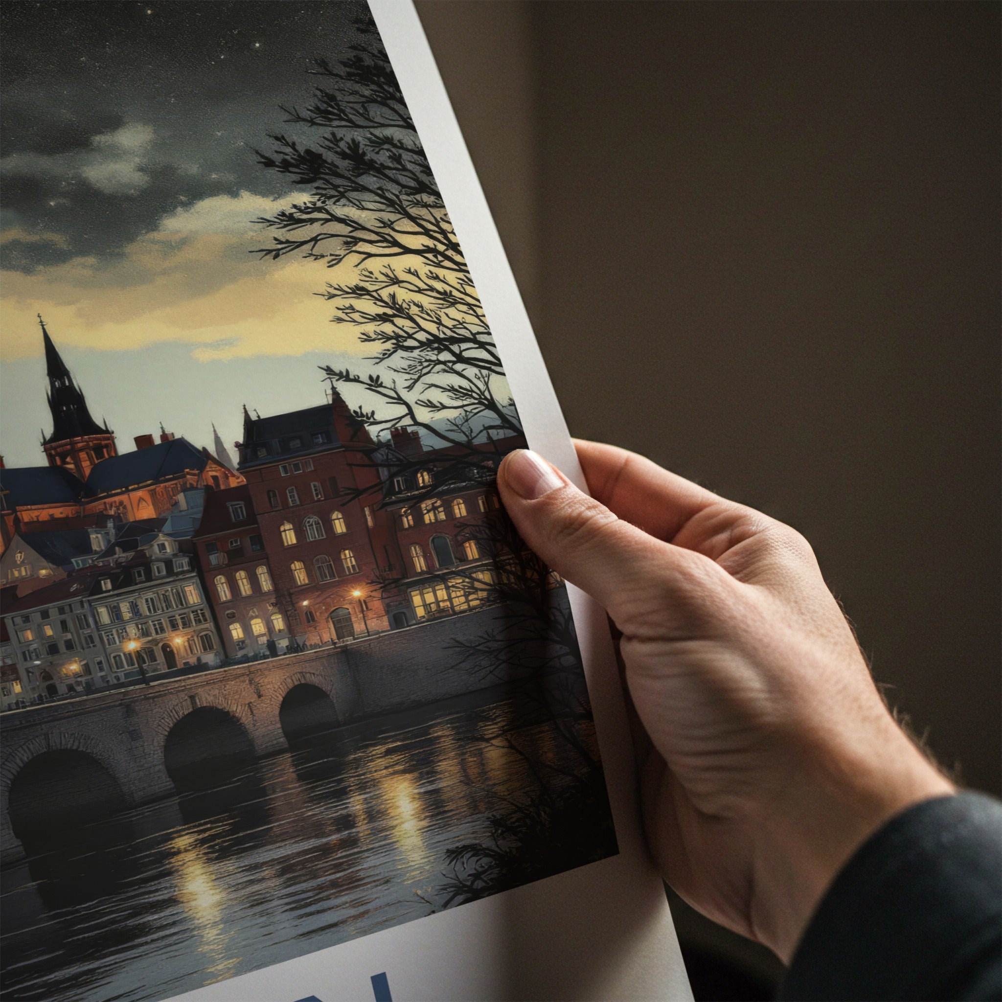 Torun Poster - Poland Travel Art - Starry Night Cityscape Wall Decor