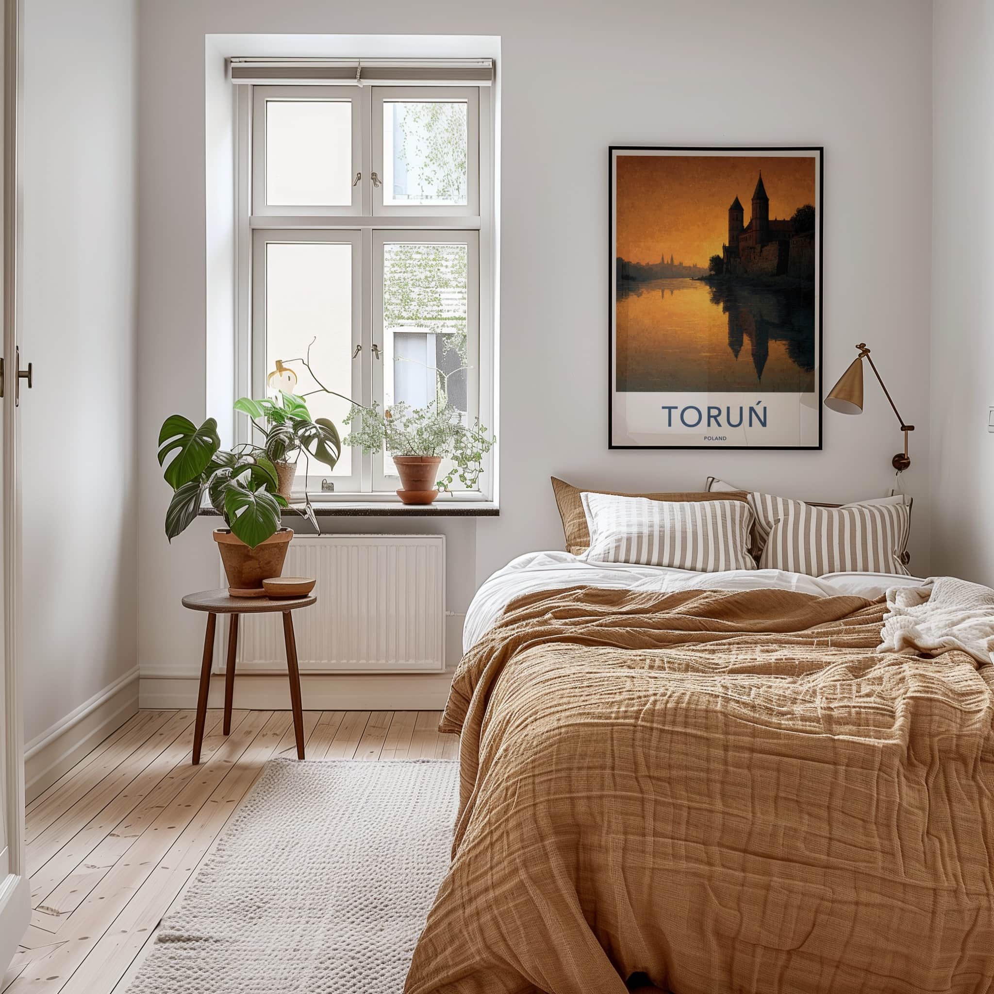 Torun Poster - Poland Wall Art - Sunset Castle Reflection Home Decor