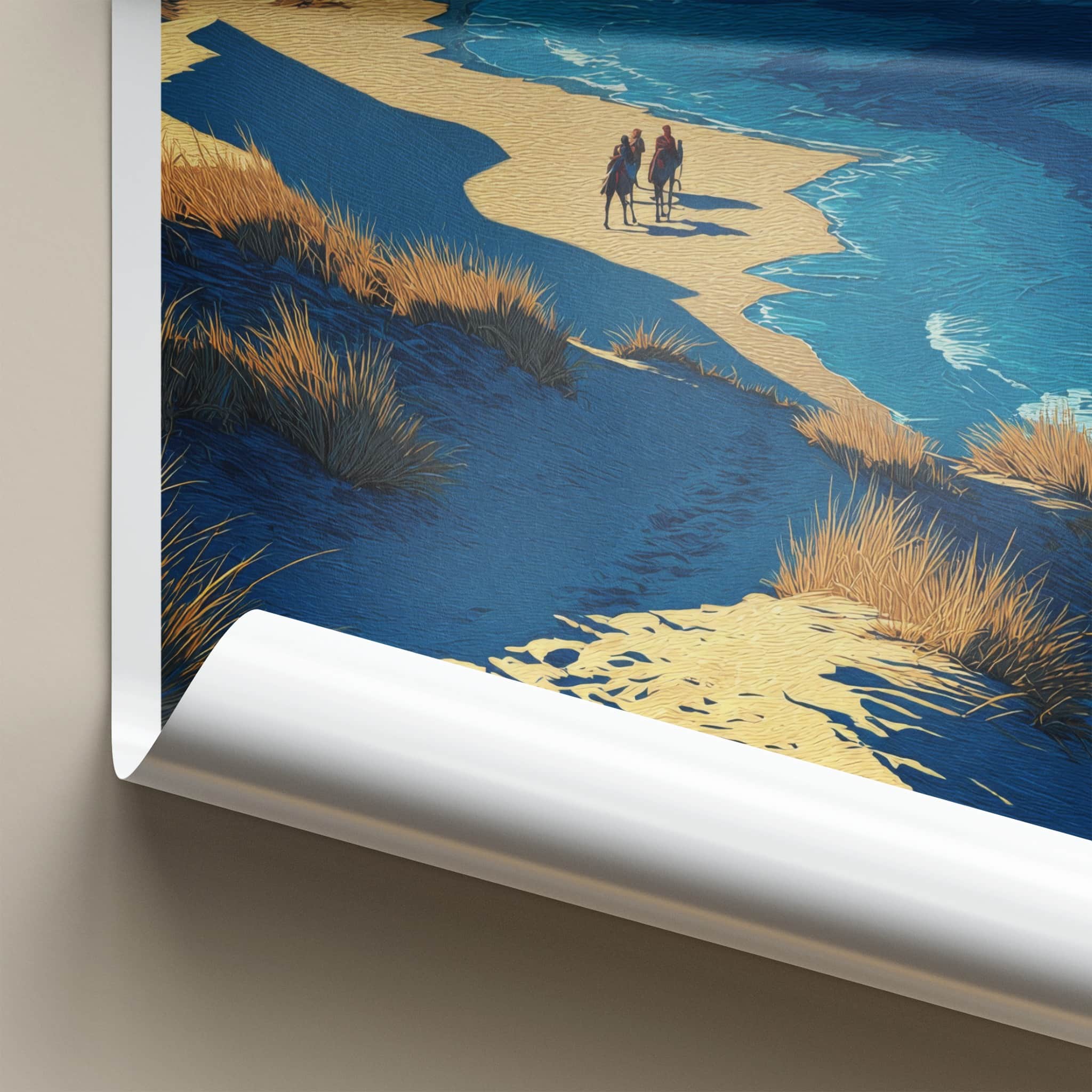 Tottori Sakyu Poster - Japan Framed Art - Riders Dunes Ocean Gallery Art
