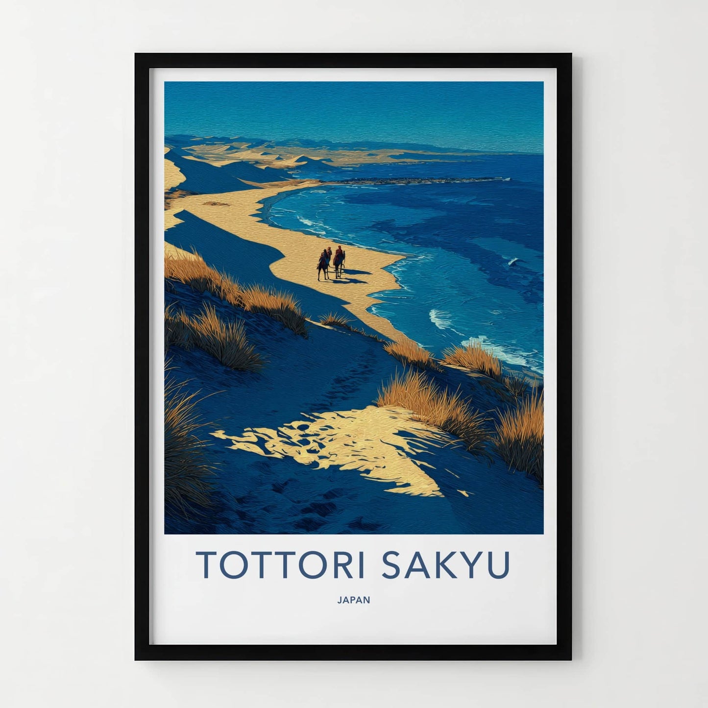 Tottori Sakyu Poster - Japan Framed Art - Riders Dunes Ocean Gallery Art