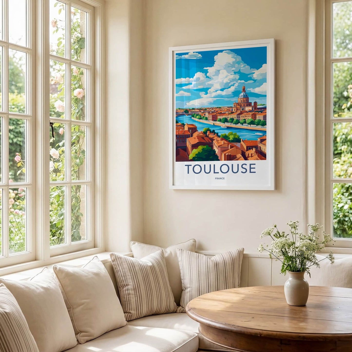 Toulouse Poster - France Travel Art - Historic River Dome Home Decor