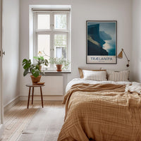 Traelanipa Poster - Faroe Islands Travel Art - Steep Sea Cliffs Wall Decor