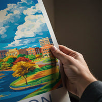 Trenton Poster - New Jersey Art Print - Riverfront Capitol Fall Home Decor