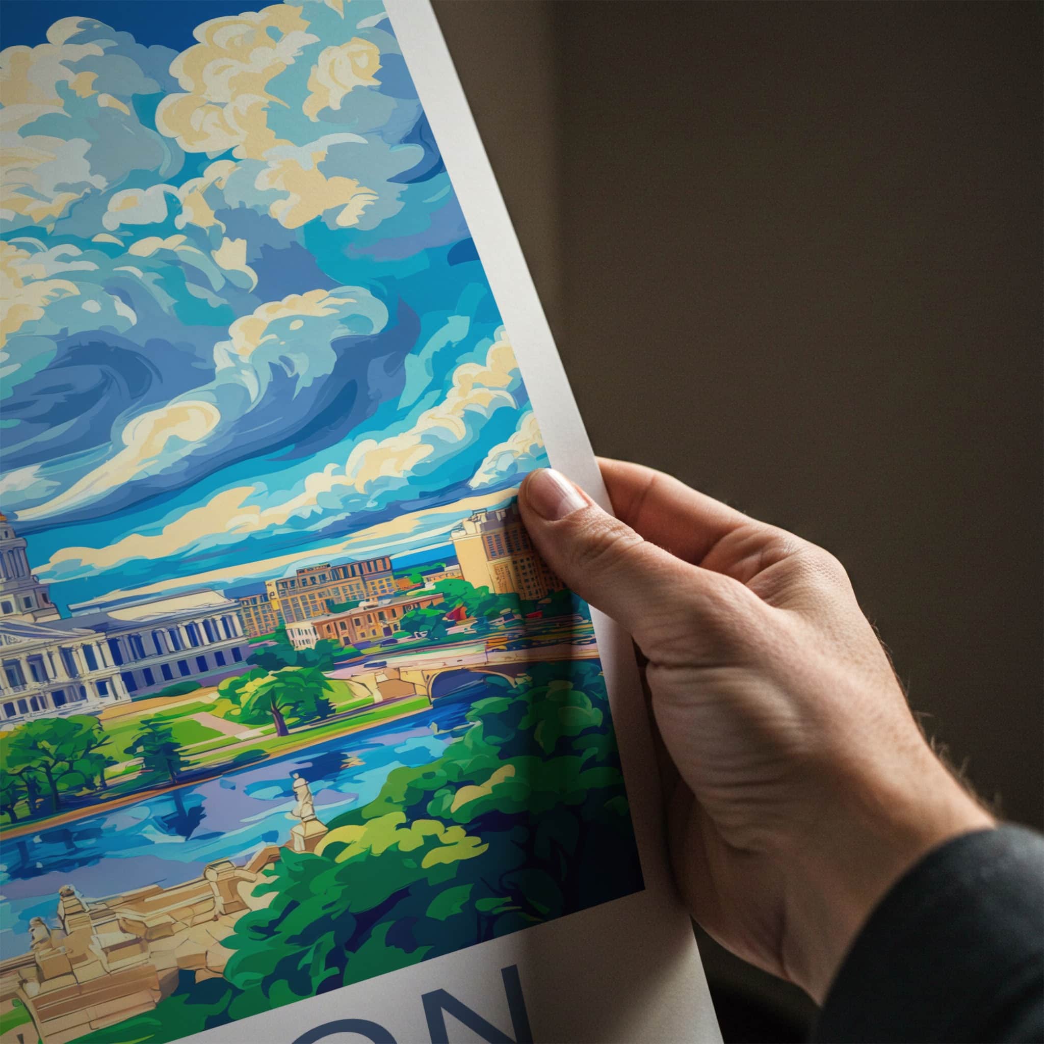 Trenton Poster - New Jersey Travel Art - Capitol Building River Home Decor