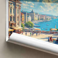 Trieste Poster - Italy Travel Art - Bustling Coastal City Home Decor