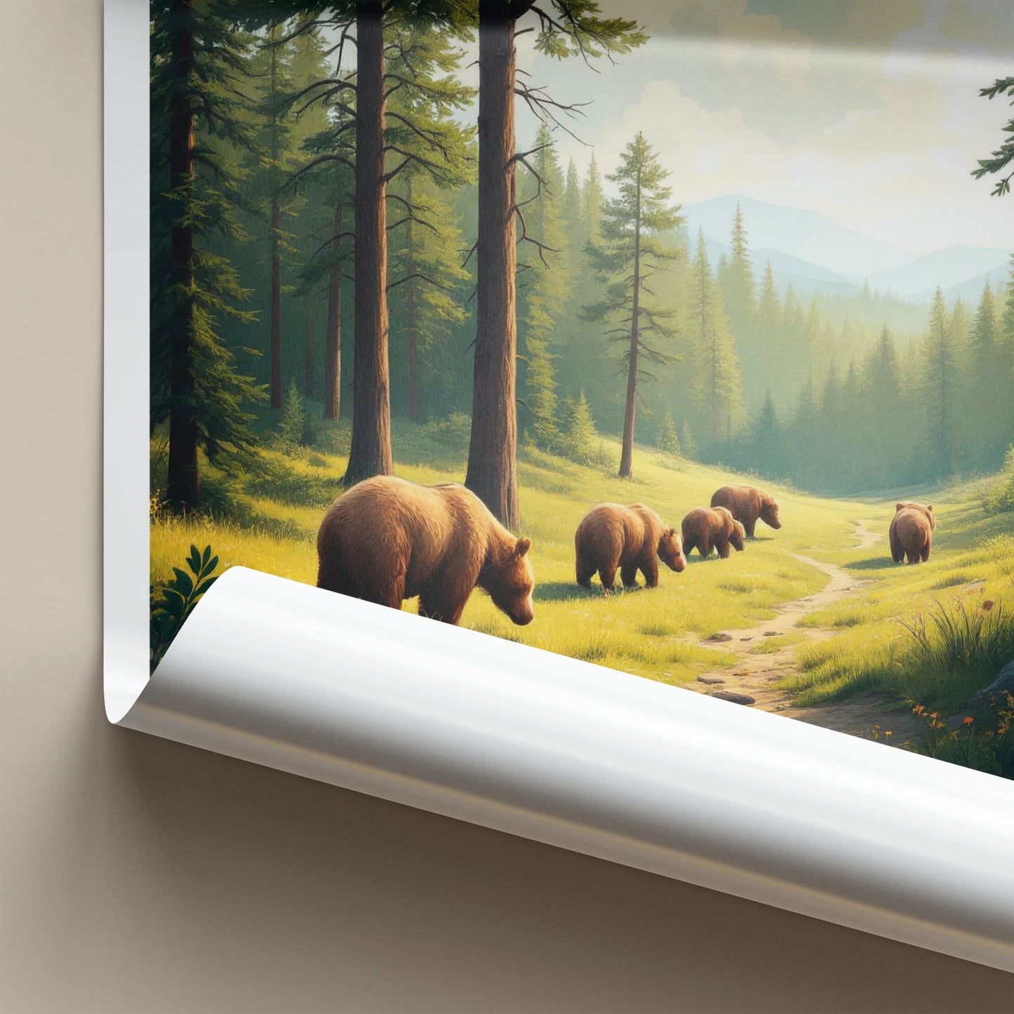 Triglav National Park Poster - Slovenia Travel Art - Wild Bears Forest Home Decor
